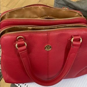 Ora Delphine Burgundy/Red Satchel handbag